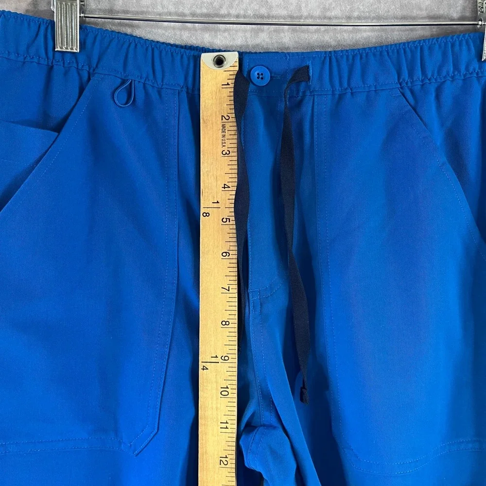 FIGS Scrub Pants Mens Small‎ Blue FIONx TM3001 Cargo Drawstring Medical Uniform